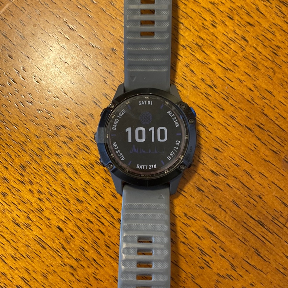 Garmin Fenix 6 pro solar 47mm watch black with slate gray band